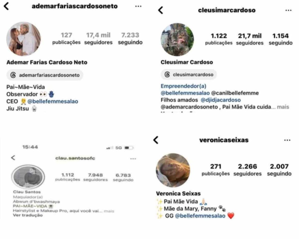 Os integrantes da seita mantinham na biografia do Instagram
 (foto: Reproduo/Redes sociais)