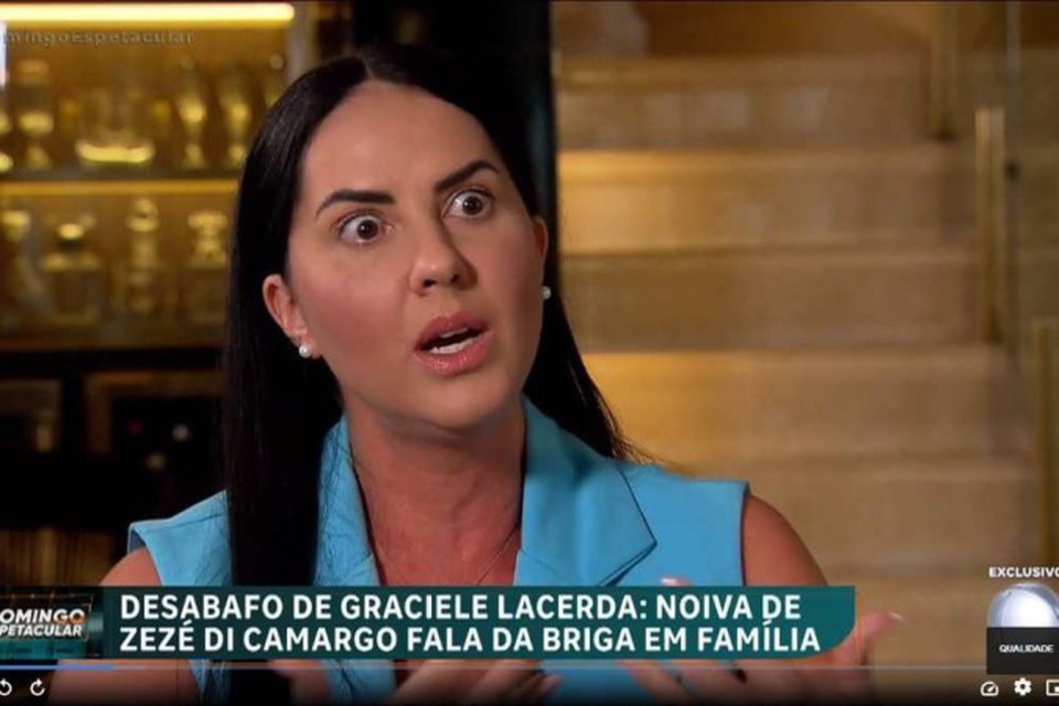 Graciele Lacerda admite que criou perfil fake  (Crdito: Reproduo: Domingo Espetacular)