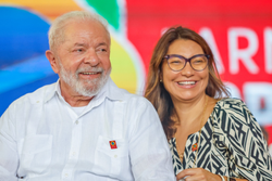 Vdeo: Quem achar que Lulinha est cansado, pergunte  dona Janja, diz presidente (foto: Ricardo Stuckert/PR)