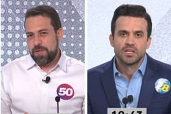 
Pablo Maral ( dir.) usou laudo falso para acusar Guilherme Boulos ( esq.) de ser usurio de cocana 
