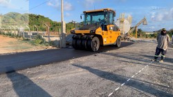 Pavimentao do aeroporto de Noronha teve incio 