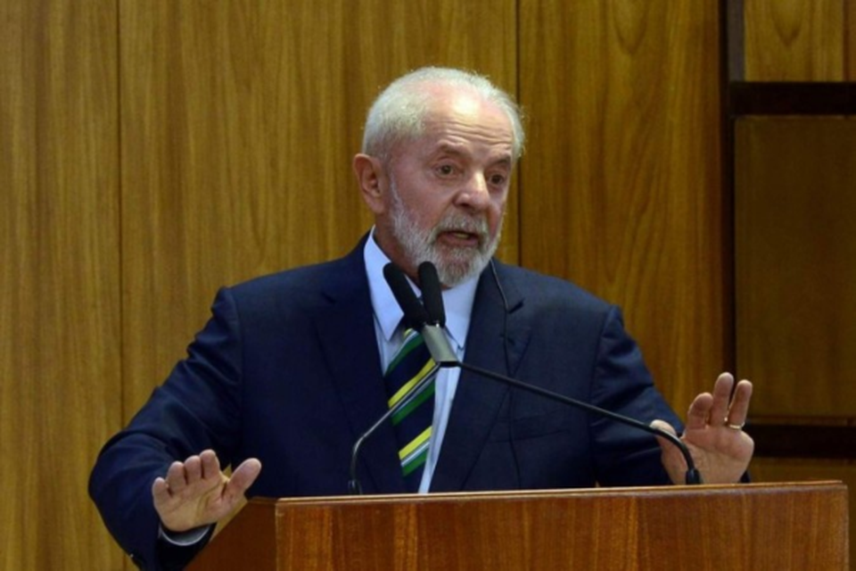 Presidente da Frana Emmanuel Macron com o presidente Luis Incio Lula no Palcio do Planalto (crdito: Marcelo Ferreira/CB/D.A Press)