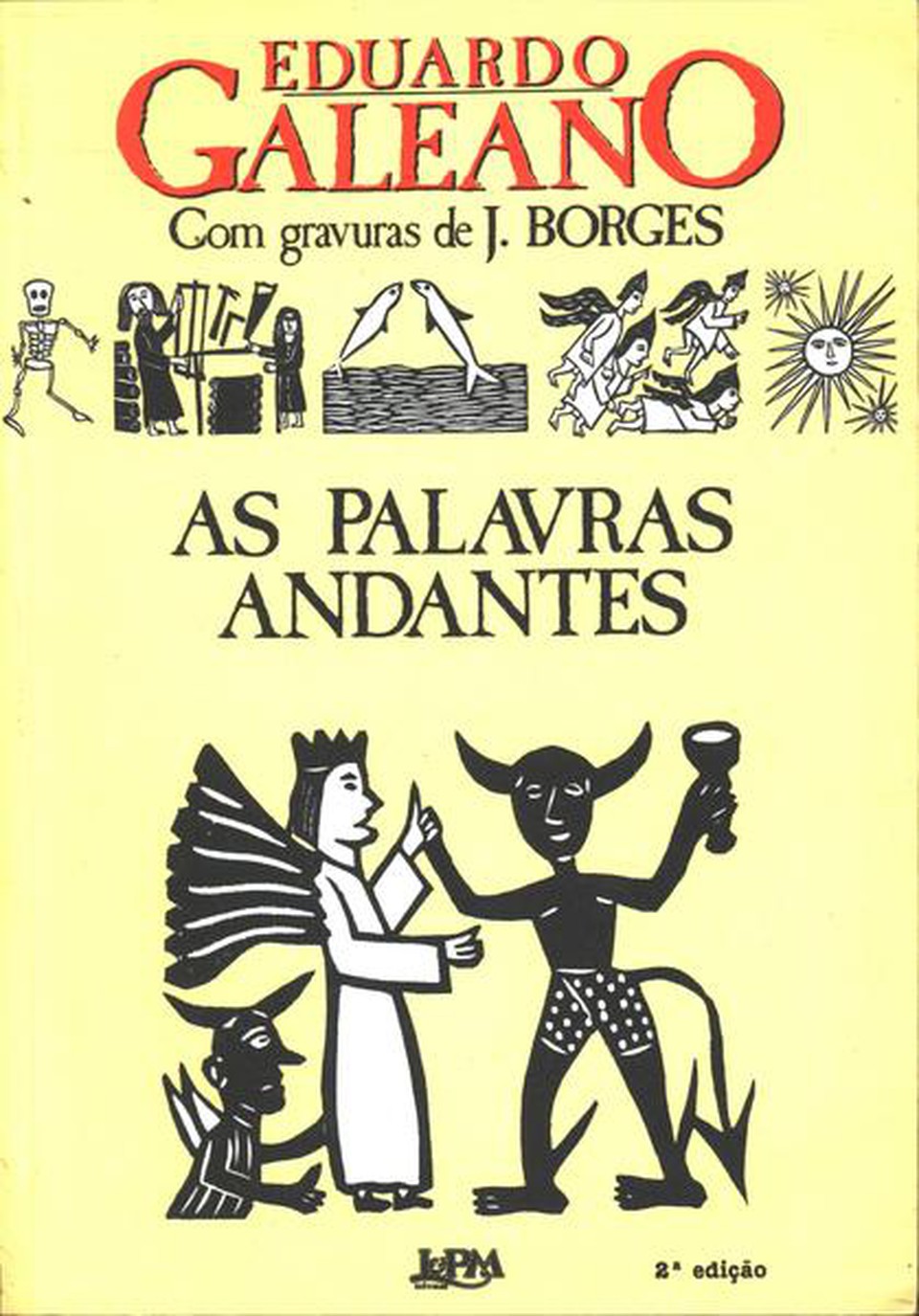 Xilogravura de J. Borges na capa de As Palavras Andantes (Crdito: Reproduo)