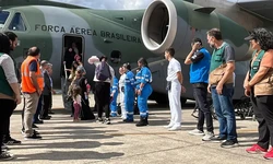 Stimo voo da FAB com 82 repatriados do Lbano chega a So Paulo (foto: FAB/Divulgao)