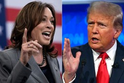 Trump e Kamala tentam conquistar eleitorado latino (foto: Brendan Smialovski/AFP
)