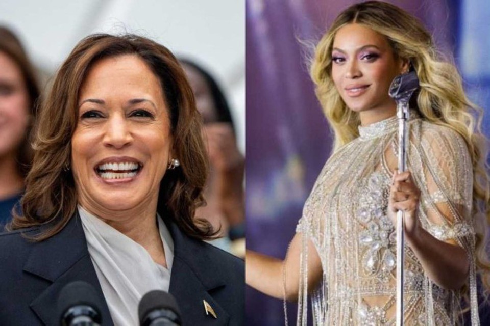 
Kamala Harris e Beyonc (foto: Andrew Harnik / Getty Images via AFP e Reproduo/Trafalgar)