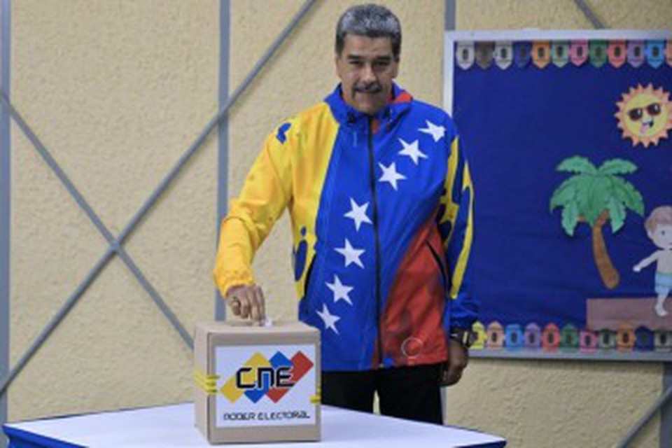 Nicols Maduro est no poder desde 2013 e enfrenta nove opositores na eleio deste domingo (Crdito: Juan BARRETO / AFP)