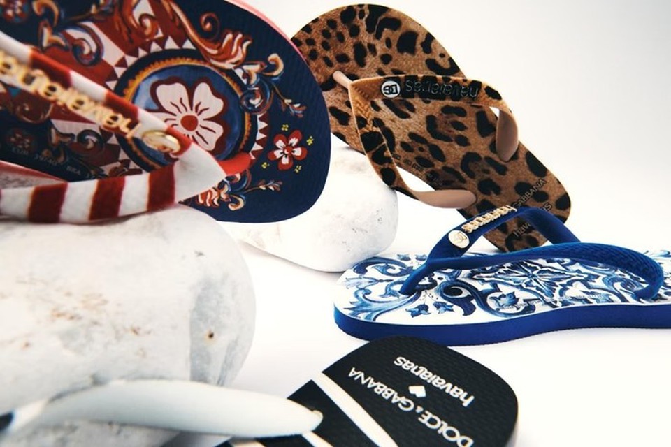 A parceria combina a brasilidade das Havaianas com a extravagncia da D&G (foto: Havaianas/Dolce&Gabbana/Divulgao)