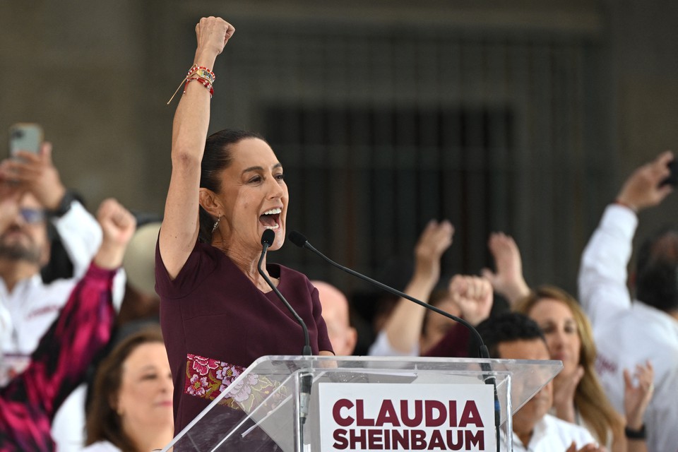 Candidata governista  Presidncia do Mxico, Claudia Sheinbaum (foto: CARL DE SOUZA / AFP)
