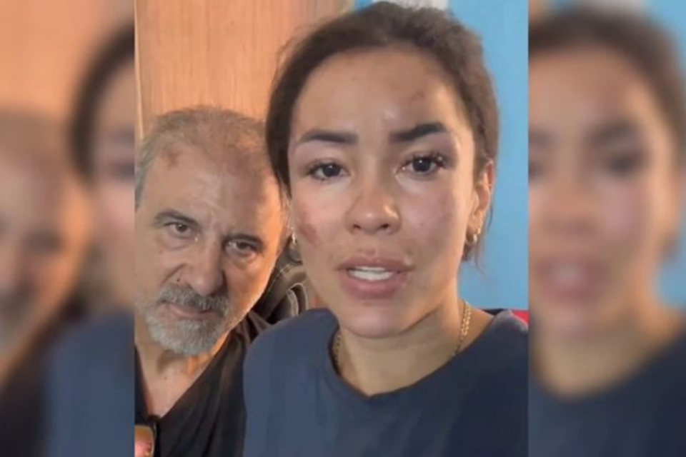 Fernanda e Vincente foram atacados em acampamento na ndia (Crdito: Reproduo/ Instagram)