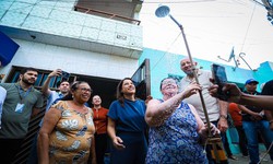 Abastecimento de gua  ampliado e beneficia 8 mil pessoas na zona rural de Caruaru (Foto: Janana Pepeu/Secom)