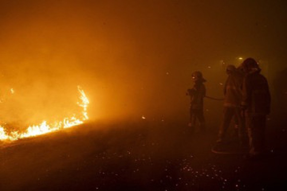 
Mais de 3.900 bombeiros e mais de mil veculos foram mobilizados para o combate s chamas em Portugal  (foto: PATRICIA DE MELO MOREIRA / AFP)