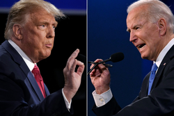 Biden e Trump se enfrentam em primeiro debate crucial (Crdito: JIM WATSON, BRENDAN SMIALOWSKI / AFP)