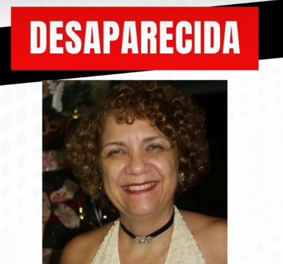 Cartaz mostra foto de danioela, professora que está desaparecida (Foto: Divulgação )