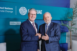 Lula e o novo premi estiveram juntos em dezembro de 2023, durante a COP28, em Dubai 