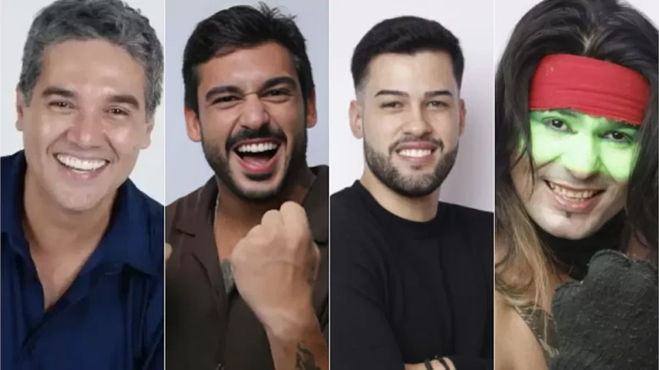 Fernando Sampaio, Joo Hadad, Kaio Perroni e Will Rambo so os finalistas de A Grande Conquista  (foto: Reproduo/Record)