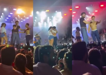 Traição ao vivo: Cantor paga R$ 1000 e homem beija outra mulher no palco