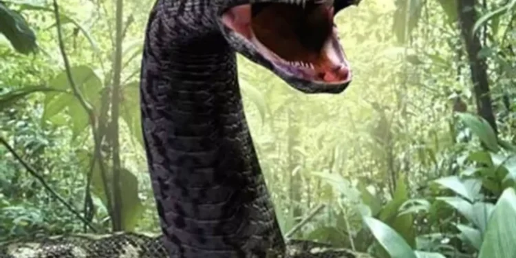 Cobra gigante faz jararaca parecer uma minhoca de jardim