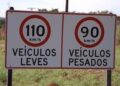 Velocidade máxima nas estradas foi definida por lei e ultrapassa 110km/h