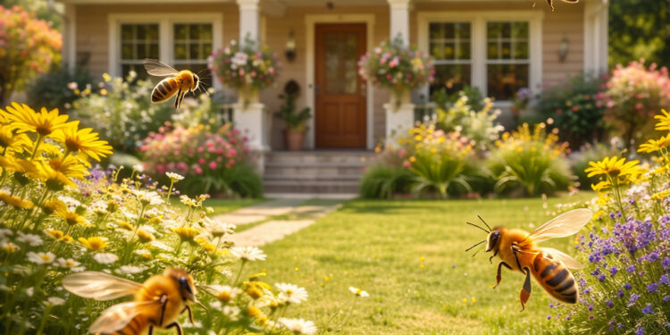 Qual o motivo das abelhas ficarem circulando pela sua casa?