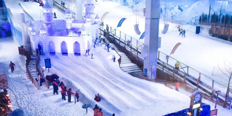 Maior parque de neve do Brasil tem montanha gelada e você pode construir bonecos