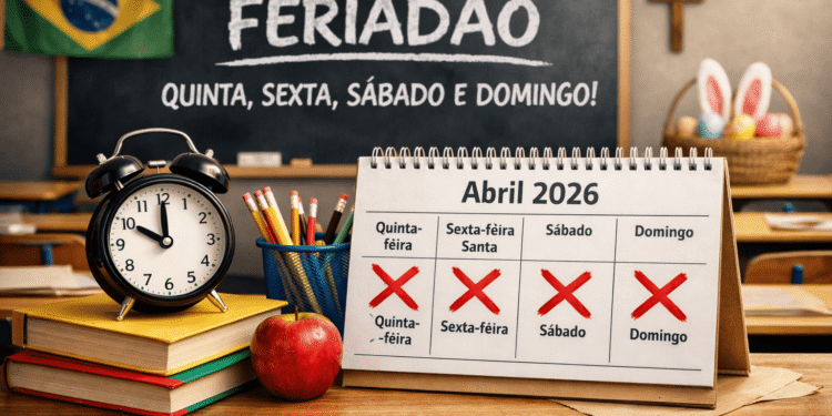 Ponte de feriado foi confirmada e brasileiros não vão ter aulas quinta, sexta, sábado e domingo em abril