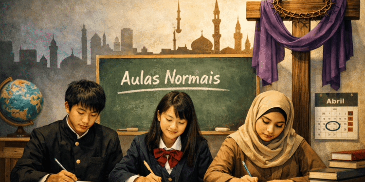 Aulas vão seguir normais na Sexta-Feira Santa e ninguém vai ganhar folga durante a Páscoa nestes países