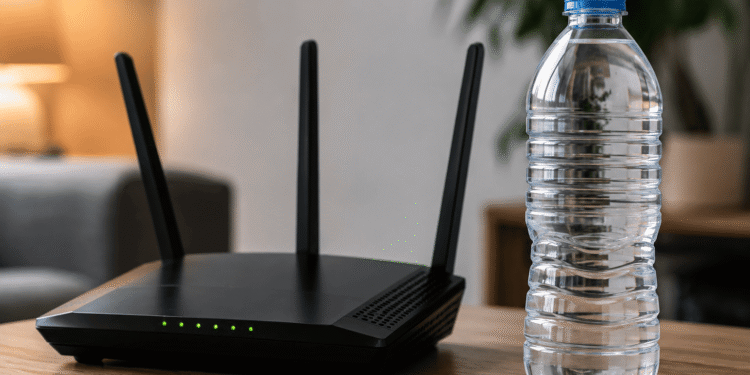 Colocar uma garrafa de água perto do roteador Wi-Fi: por que algumas pessoas fazem isso?