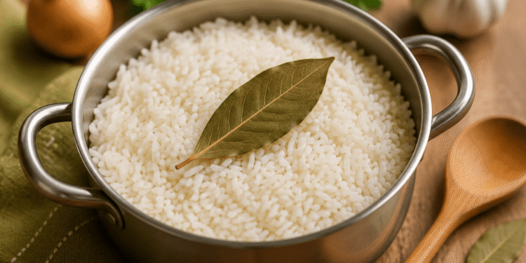 Por que algumas pessoas colocam uma folha de louro no arroz? E qual a sua função?