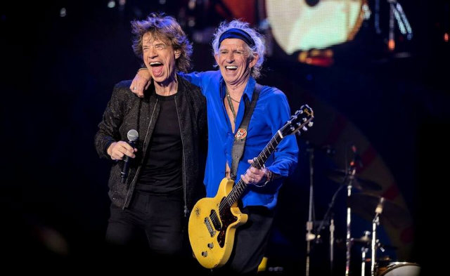 Mick Jagger e Keith Richards em show na Argentina. Foto: Reproduo/Facebook