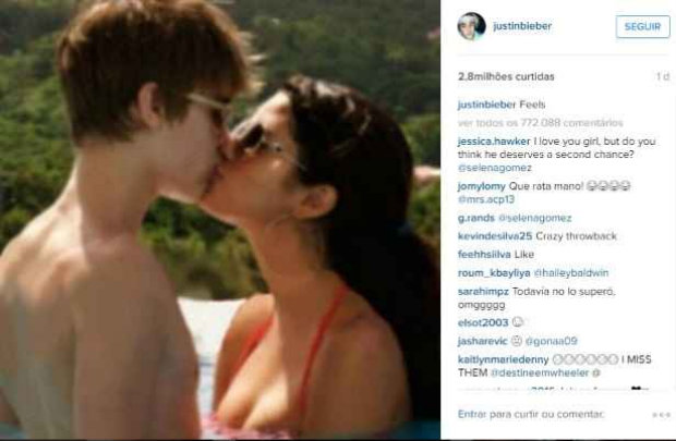 Cantor costuma postar fotos com a ex. Foto: Instagram/Reproduo