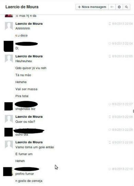 Conversa com adolescente foi divulgada pelas autoridades. Imagem: Polcia Civil/divulgao 