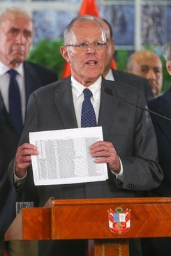 Kuczynski denuncia golpe de Estado disfarçado no Peru