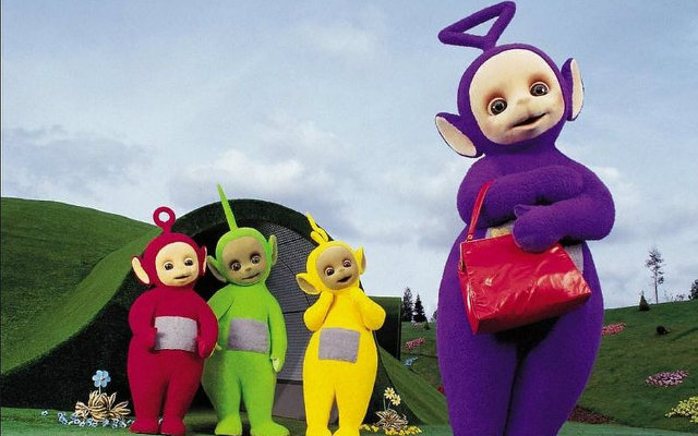 Tinky Winky (roxo) formada o grupo de personagens da atrao. Foto: BBC/Divulgao 