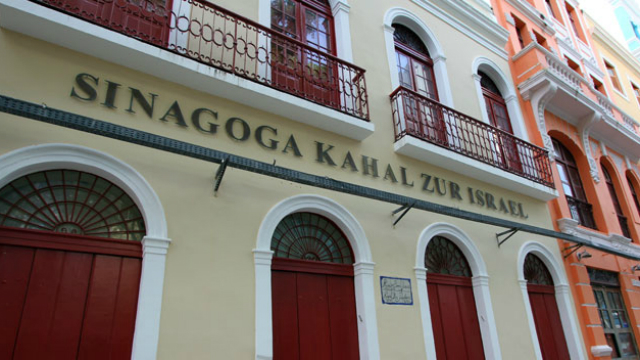 Localizado no Bairro do Recife, Sinagoga Kahal Zur Israel é o