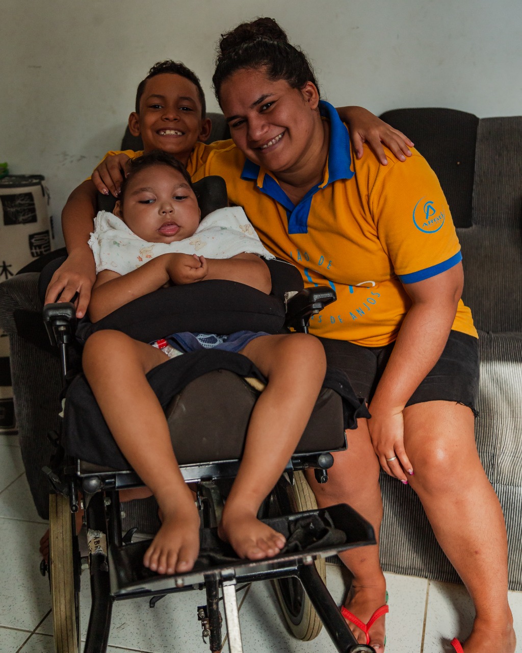 Jaqueline Vieira, Daniel (no centro) e Joo Pedro (Foto: Arquivo Pessoal)