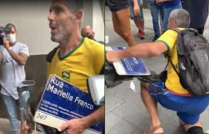 Apoiadores De Daniel Silveira Agridem Homem Com Placa De Marielle No Rio Política Diario De 