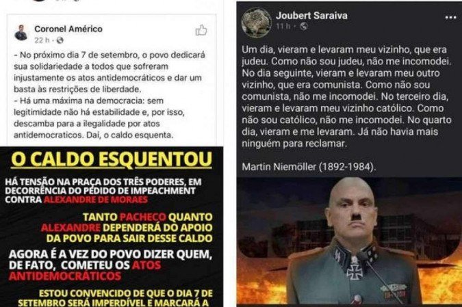 Coronel Aleksander Lacerda faz ameaças ao STF nas redes sociais (Foto: Reprodução/Redes Sociais)