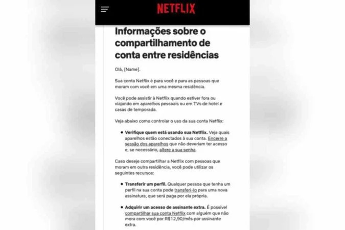 Netflix começa a cobrar pelo compartilhamento de senhas no Brasil, Tecnologia