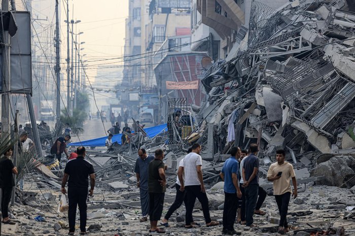 Regio  densamente povoada e tem cerca de 2,3 milhes de habitantes (foto: MAHMUD HAMS/AFP)