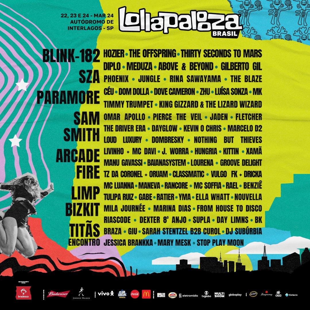 Lollapalooza 2024 divulga atrações; veja lineup completo do festival