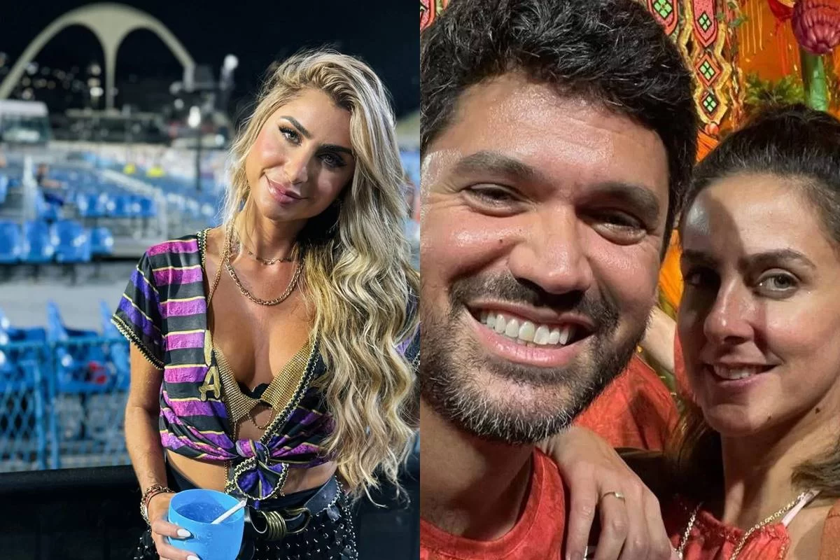 Os jornalistas assumiram o romance na noite do primeiro dia de desfiles do Grupo Especial do Rio de Janeiro (foto: Reproduo/ Instagram)