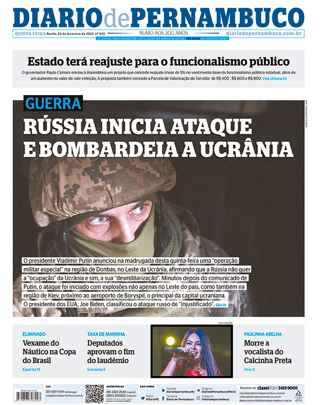 Guerra: Rússia inicia ataque e bombardeia a Ucrânia Guerra: Rússia inicia ataque e bombardeia a Ucrânia