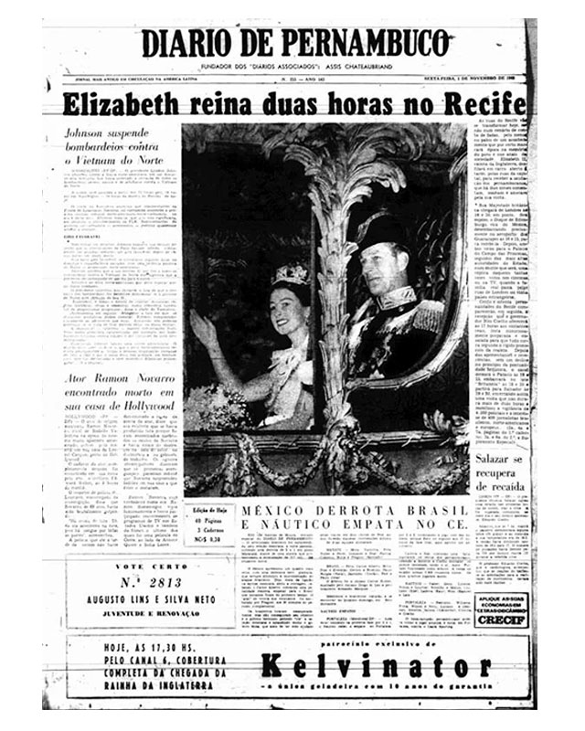 Elizabeth reina duas horas no Recife Elizabeth reina duas horas no Recife